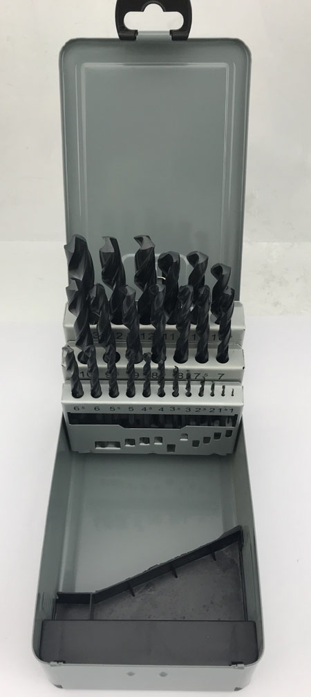 RS PRO 25-Piece Twist Drill Bit Set for Multi-Material, 13mm Max, 1mm Min, High Speed Steel Bits
