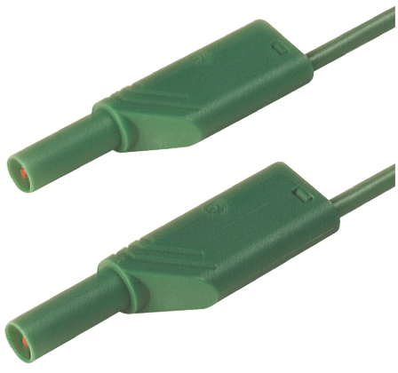 Hirschmann Test & Measurement Test lead, 16A, 1000V ac/dc, Green, 1m Lead Length