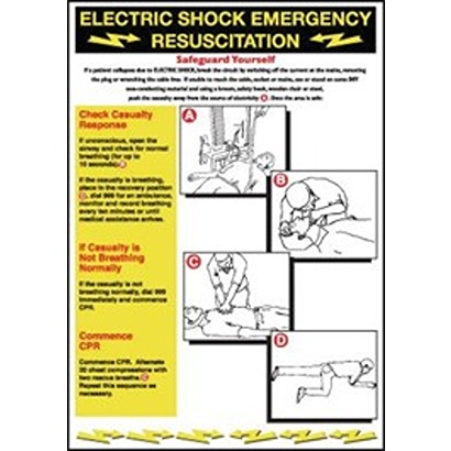 RS PRO Black/Green/White/Yellow Polyester Safety Labels 600mm x 420mm