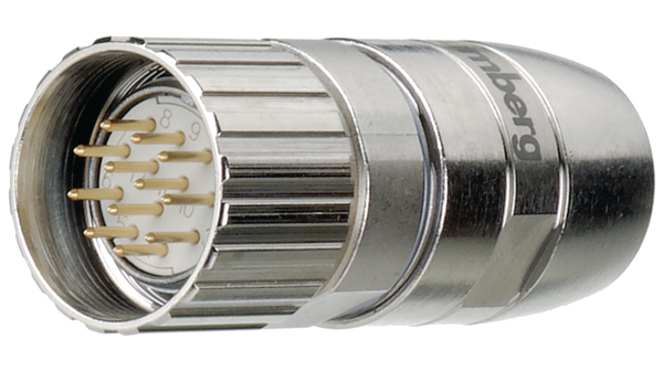 Lumberg Automation Industrial Circular Connector, 12 Contacts, Cable, M23 Connector, Plug, Male, IP67, 784 Series