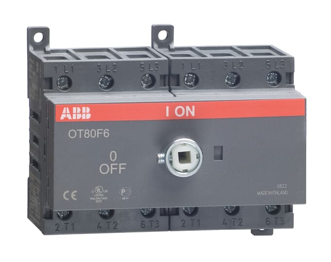 ABB OT Pole Base Mounting Switch Disconnector - 80A Maximum Current, 37kW Power Rating, IP20