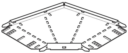 Legrand Medium Duty 90° Flat Bend Pre-Galvanised Steel Cable Tray Accessory, 75 mm Width, 25mm Depth