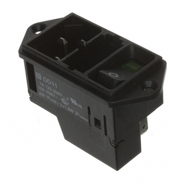 Schurter C14 Panel Mount IEC Connector Male, 10A, 250 V, Fuse Size 5 x 20mm