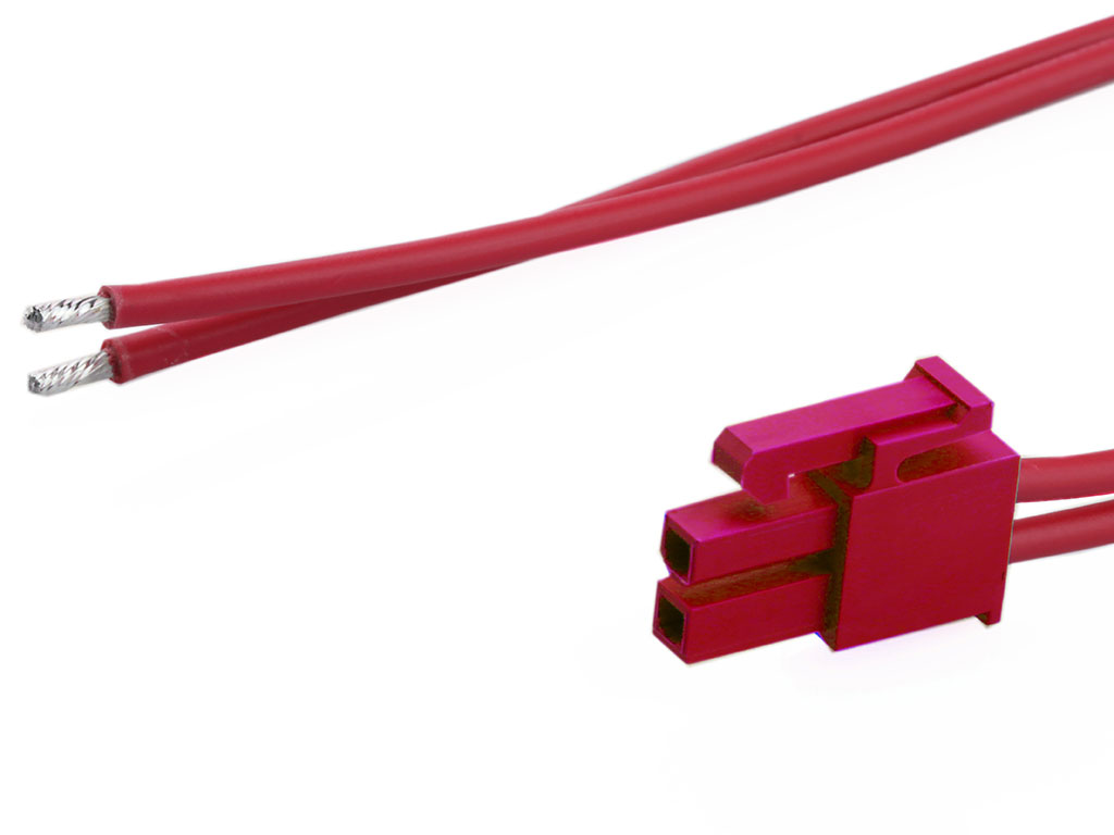 Molex 2 Way Female Crimped Terminal to 2 Way Male Pigtail Wire to Board Cable Assembly, 600mm