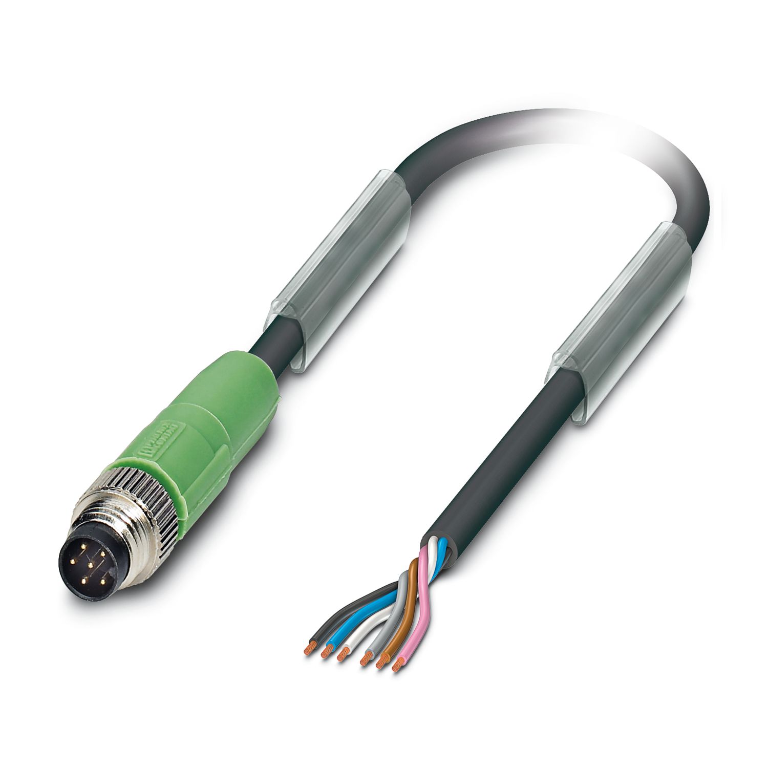 Phoenix Contact Male 6 way M8 to 6 way Unterminated Sensor Actuator Cable, 5 m