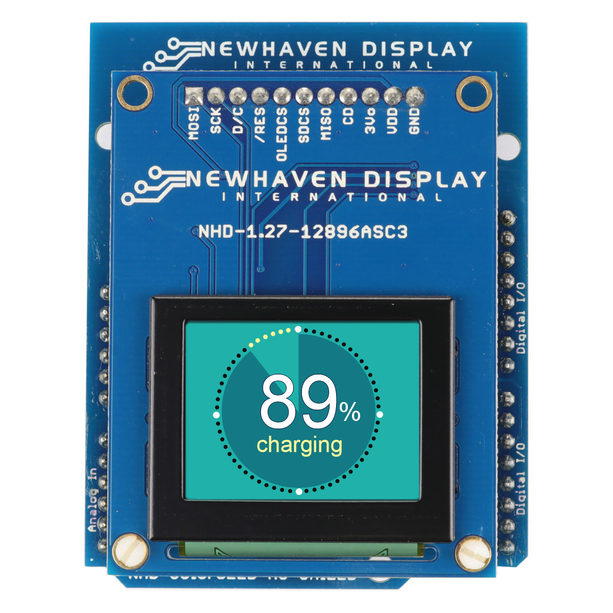 NEWHAVEN DISPLAY INTERNATIONAL, Graphic Color OLED Display Module + Arduino UNO Shield