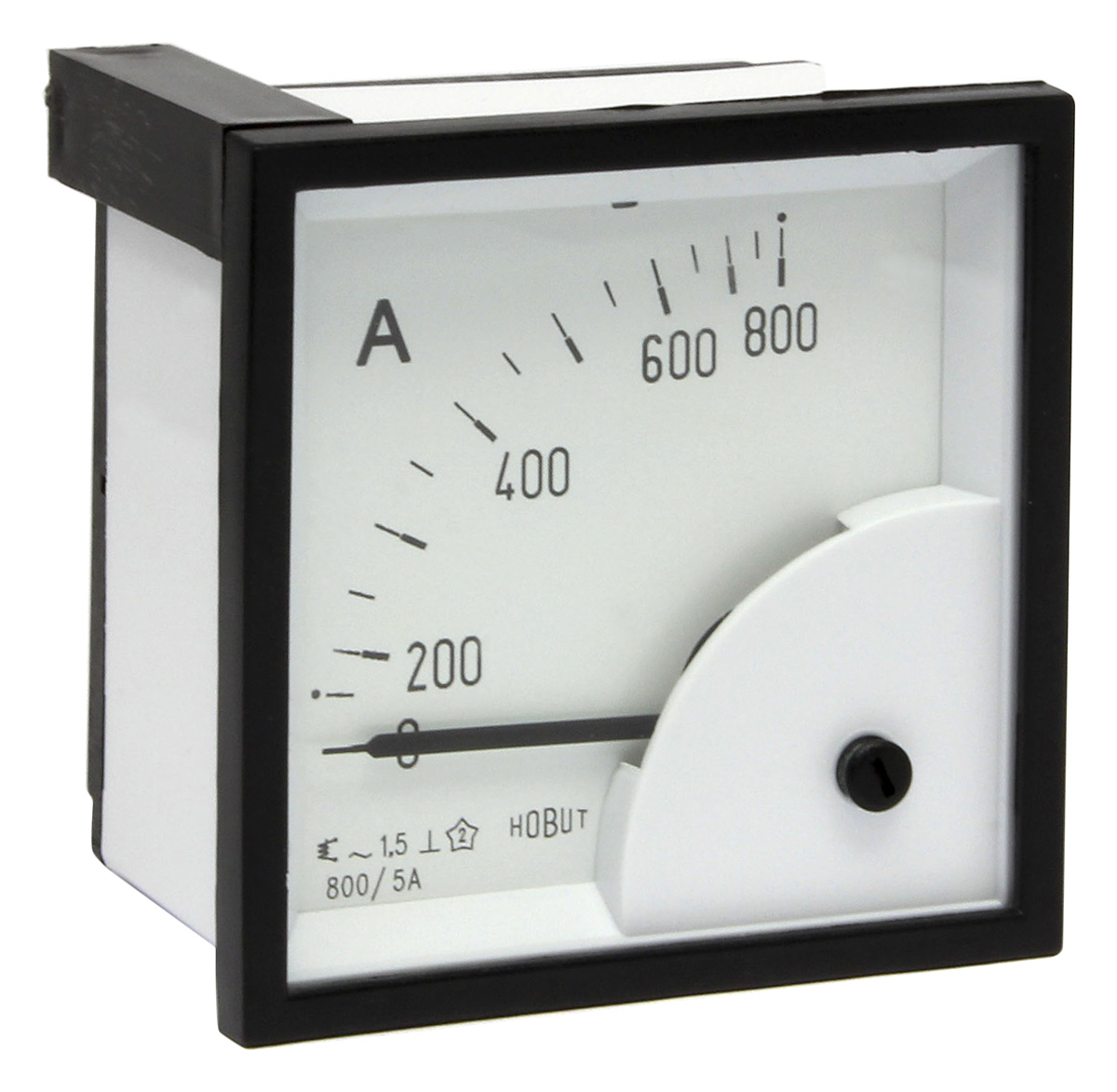 HOBUT D72SD Analogue Panel Ammeter 0/800A For 800/5A CT AC, 72mm x 72mm Moving Iron