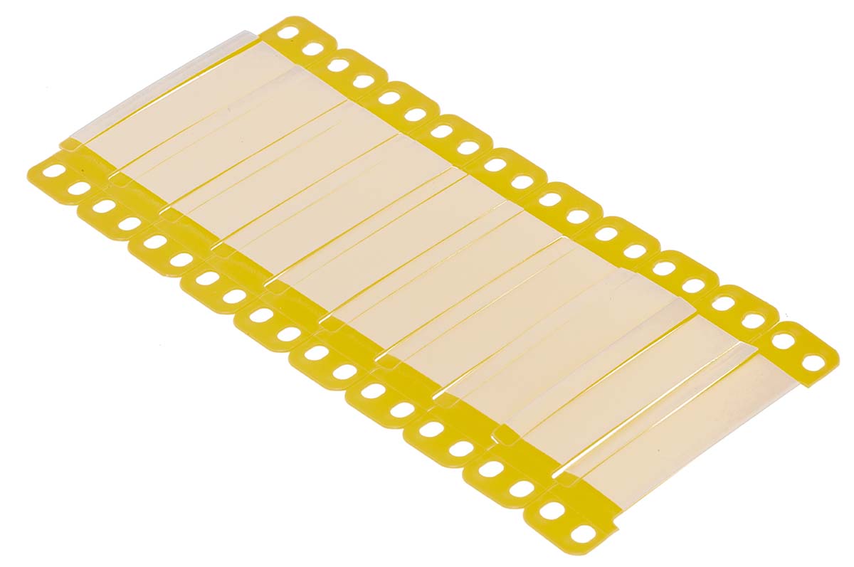 Brady Yellow Cable Labels, 65mm Width, 13mm Height, 100 Qty