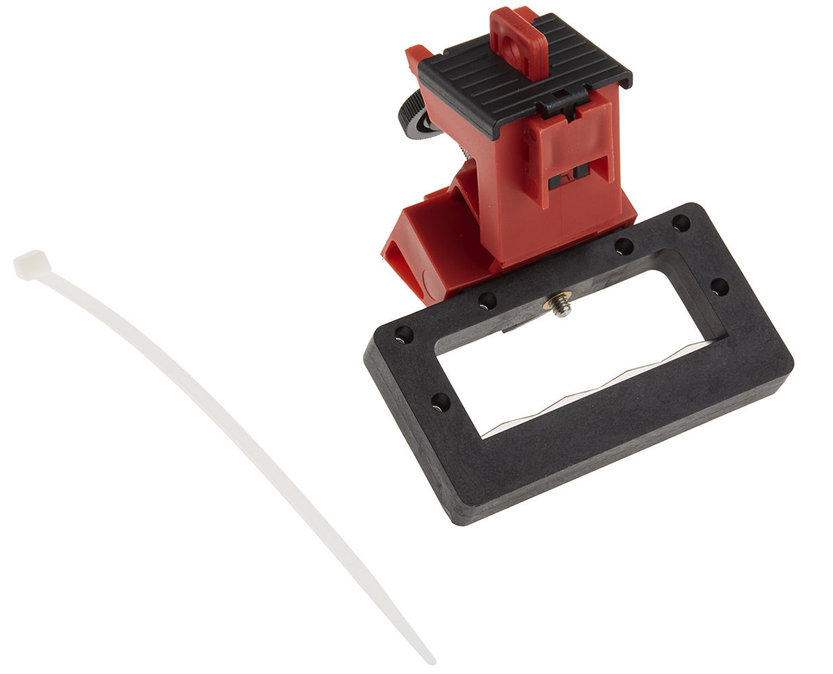 Brady Red 1-Lock Polypropylene Fibreglass Reinforced Nylon Circuit Breaker Switch Lockouts, 7.14mm Shackle