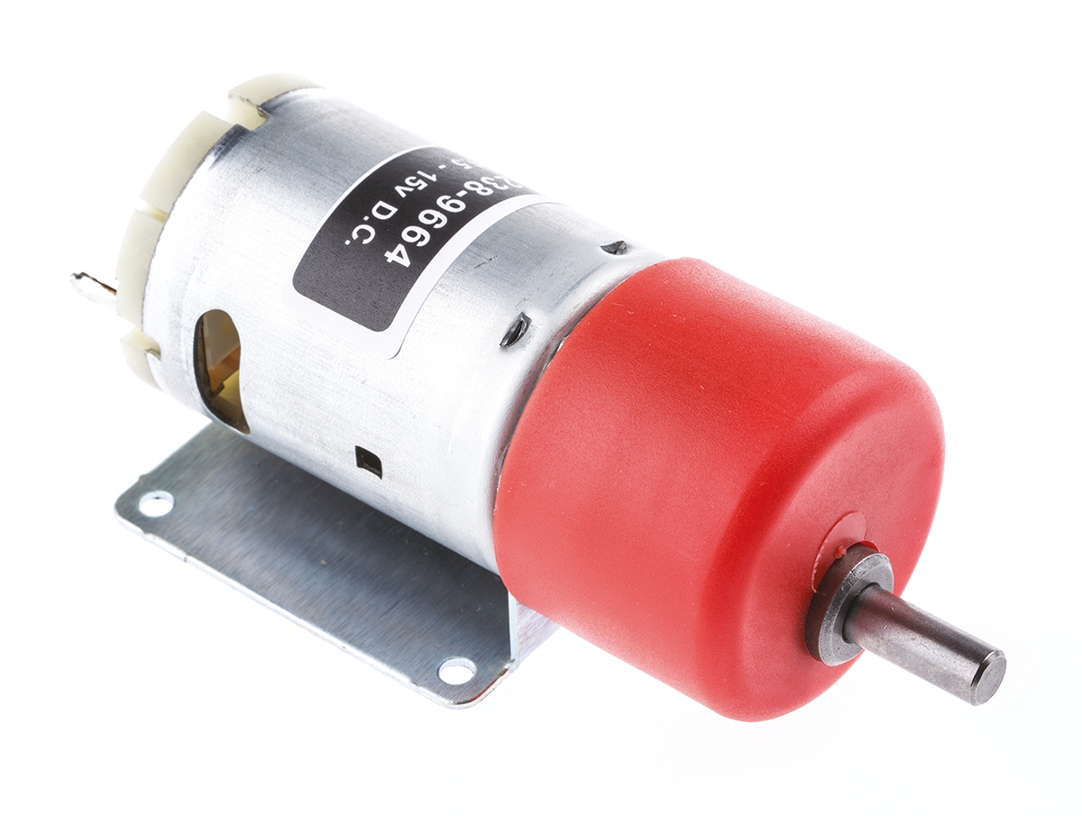 RS PRO Brushed Geared DC Geared Motor, 19.8 W, 12 V dc, 10 Ncm, 1095 rpm, 6mm Shaft Diameter