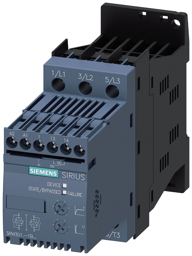 Siemens SIRIUS 3RW Soft Starter, , 4 kW, 400 V ac, 3 Phase, IP20