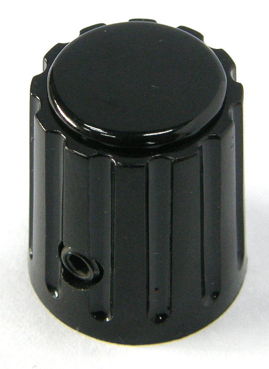 RS PRO 15mm Black Potentiometer Knob for 6.4mm Shaft Splined