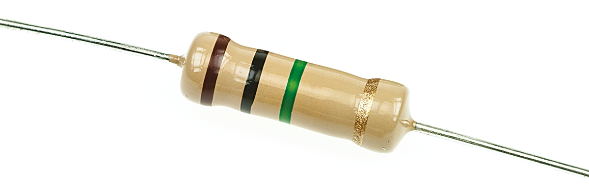 TE Connectivity 1MΩ Carbon Film Resistor 2W ±5% CFR200J1M0