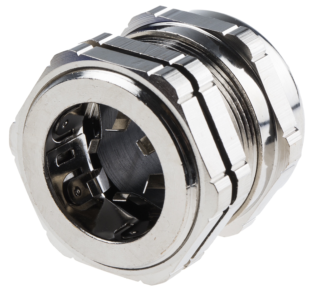 RS PRO Metallic Nickel Plated Brass Cable Gland, PG29 Thread, 18mm min., 25mm max., IP68