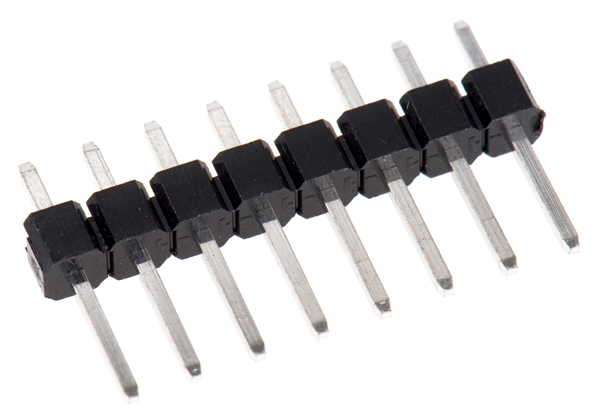 HARWIN M20 Series Straight Through Hole Pin Header, 8 Contact(s), 2.54 mm Pitch, 1 Row, Unshrouded