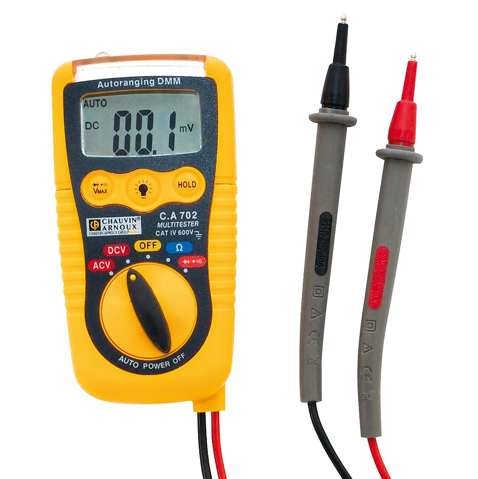 Chauvin Arnoux CA 702 Handheld Digital Multimeter, 600V ac Max
