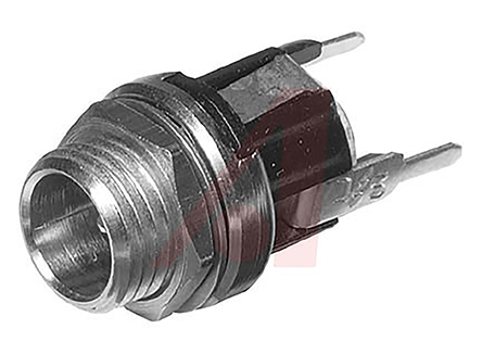 Switchcraft, PC7 DC Socket Rated At 5.0A, 12.0 V, Panel Mount, length 20.8mm, Silver