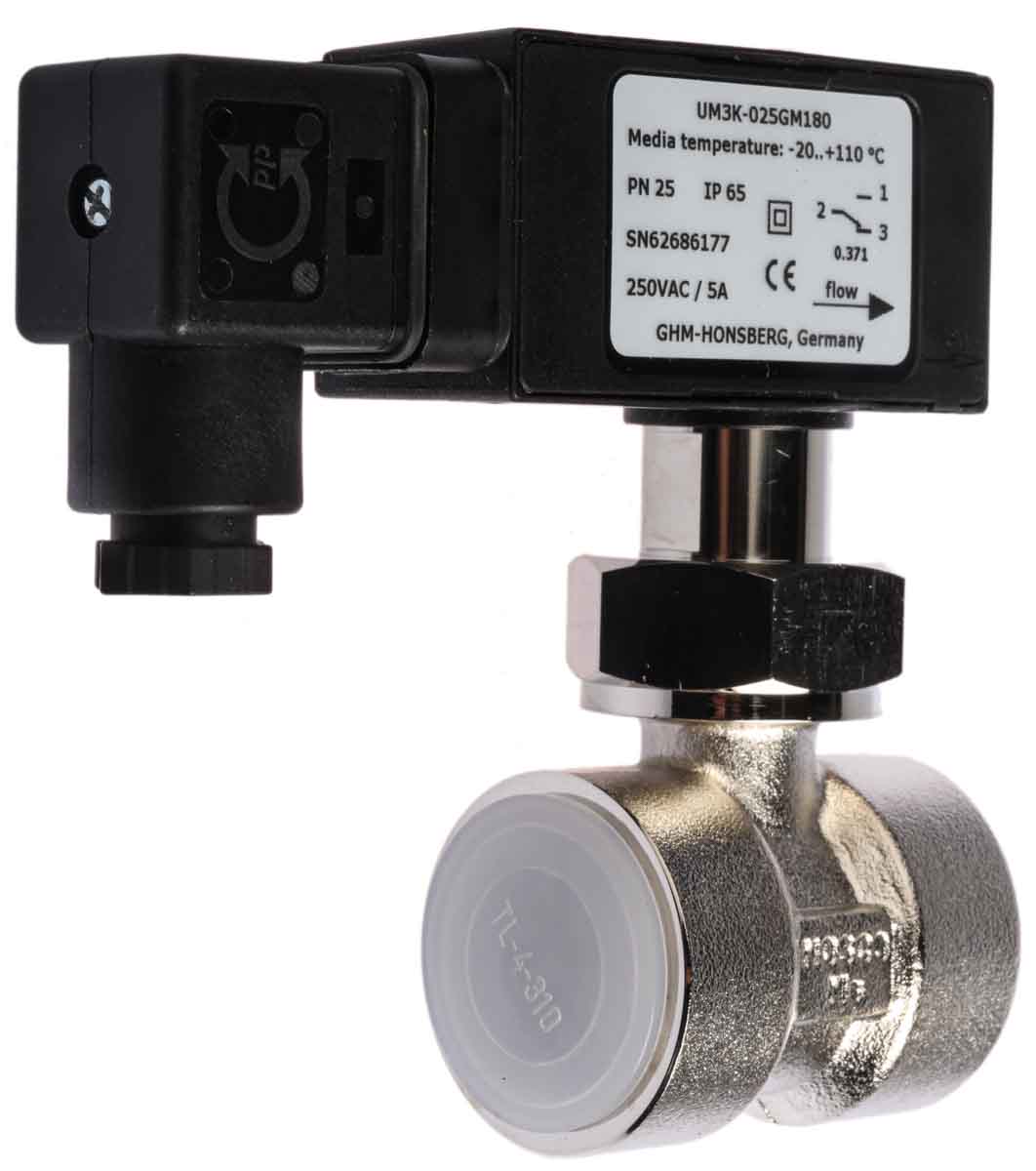 RS PRO Paddle Flow Switch for Gas, Liquid, 14 L/min Min, 18 L/min Max