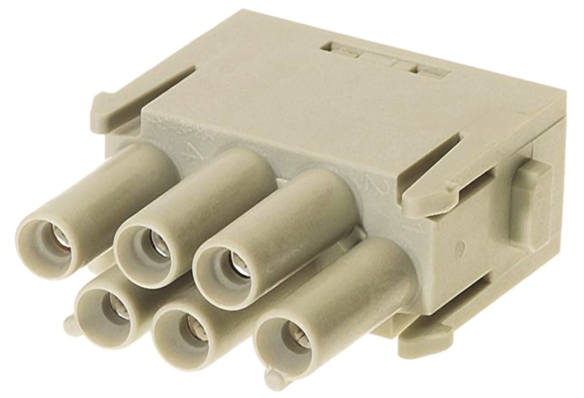HARTING Heavy Duty Power Connector Module, 16A, Female, Han-Modular Series, 6 Contacts