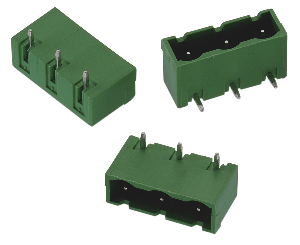 Wurth Elektronik 3134 Series Right Angle Through Hole Pluggable Terminal Block, 3 Contact(s), 7.62 mm Pitch, 1 Row,