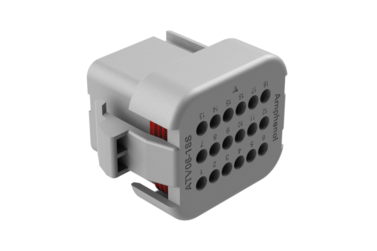 Amphenol Industrial, ATV Automotive Connector Plug Grey 18 Way ATV06-18SA