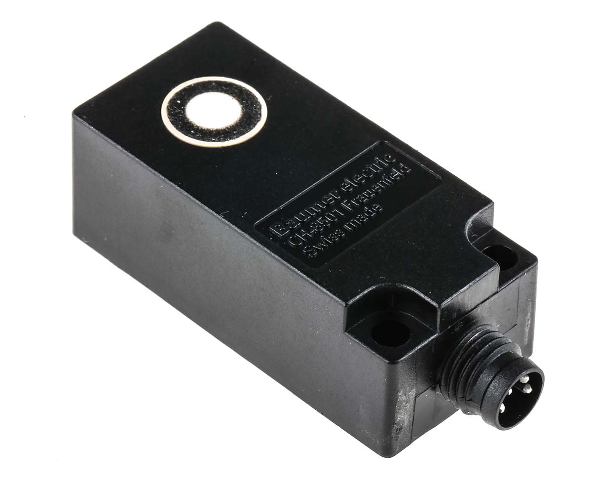 Baumer Ultrasonic Block Proximity Sensor, 200 mm Detection, PNP NO, 12 → 30 V dc
