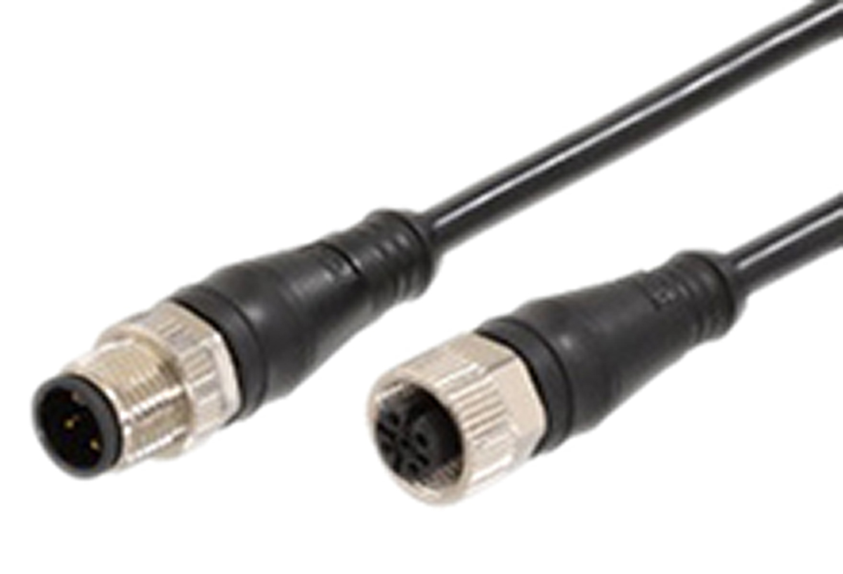 Molex Female 5 way M12 to Male 5 way M12 Sensor Actuator Cable, 2 m