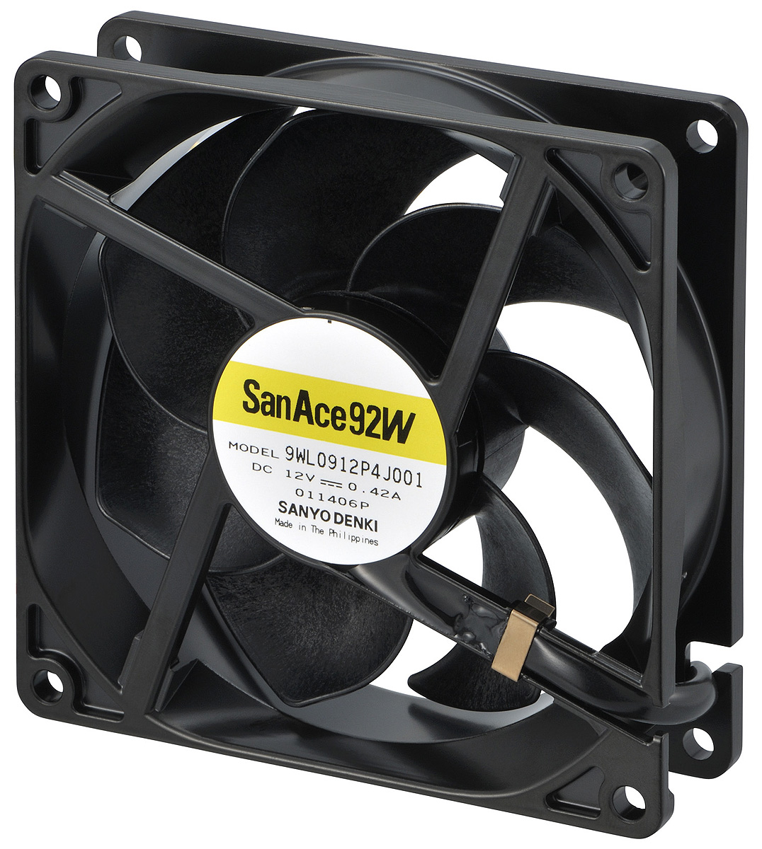 Sanyo Denki San Ace 9WL Series Axial Fan, 12 V dc, DC Operation, 132m³/h, 5.04W, 420mA Max, IP68, 92 x 92 x 25mm