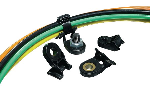 HellermannTyton Black Cable Tie Mount 24 mm x 46mm, 12.7mm Max. Cable Tie Width