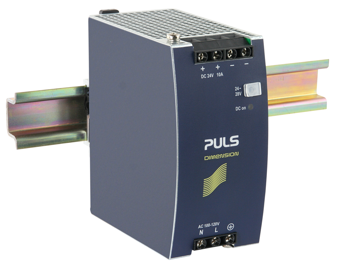 PULS CS10 DIN Rail Power Supply, 120V ac Input, 24V dc Output, 10A Output, 240W