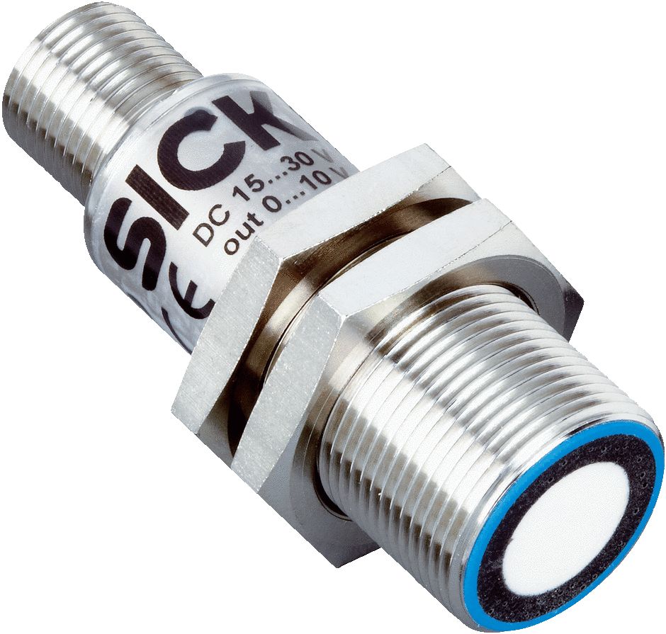 SICK Ultrasonic Threaded Barrel Proximity Sensor, M18, 150 mm Detection 0-10 V, 10 → 30 V dc
