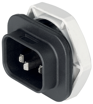 Schurter S16 Panel Mount IEC Connector Male, 10A, 250 V