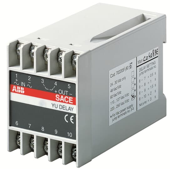 ABB Electronic Time Delay for use with E1, E1.2, E2, E2.2, E3, E4, E4.2, E6, E6.2, T7, T8, X1, XT7-XT7M