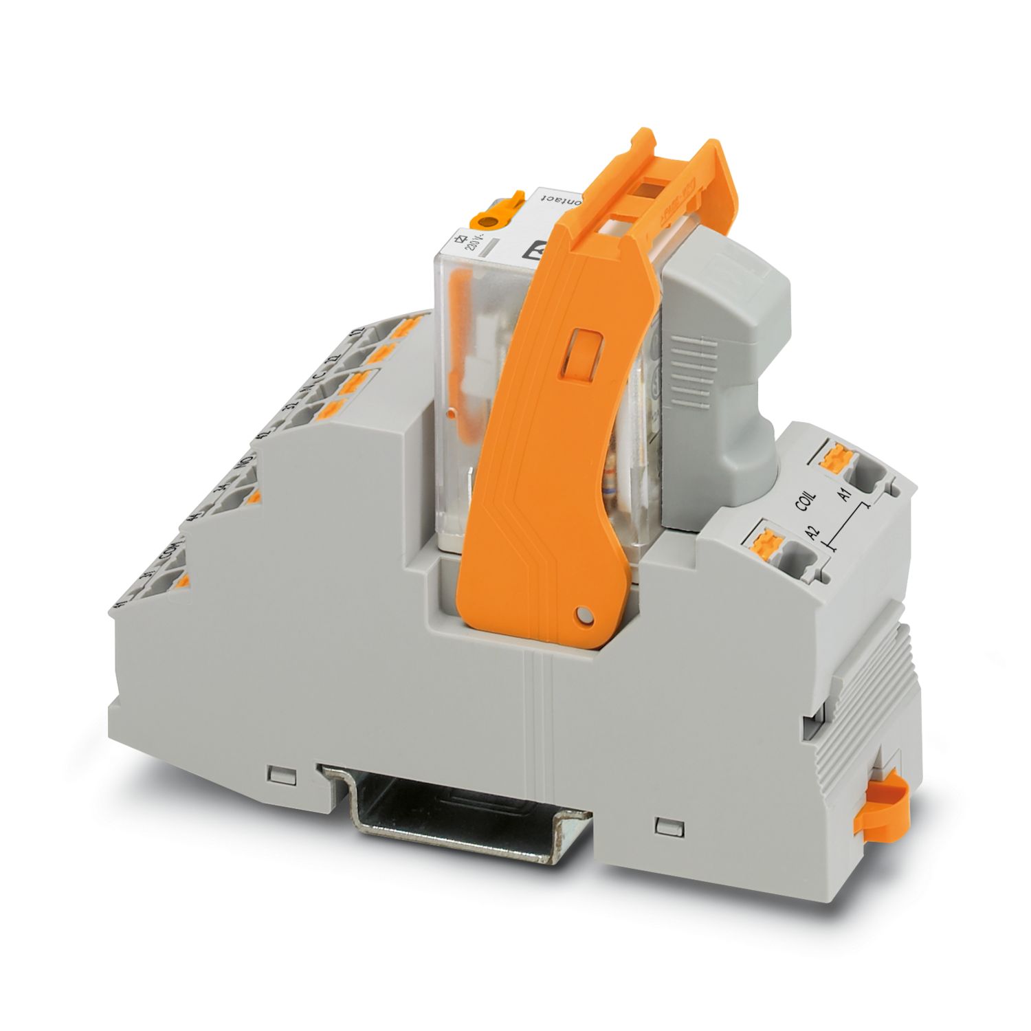 Phoenix Contact RIF-2-RPT-LV-230AC/2X21 Series Relay Module, DIN Rail Mount, 230V ac Coil, DPDT, 2-Pole