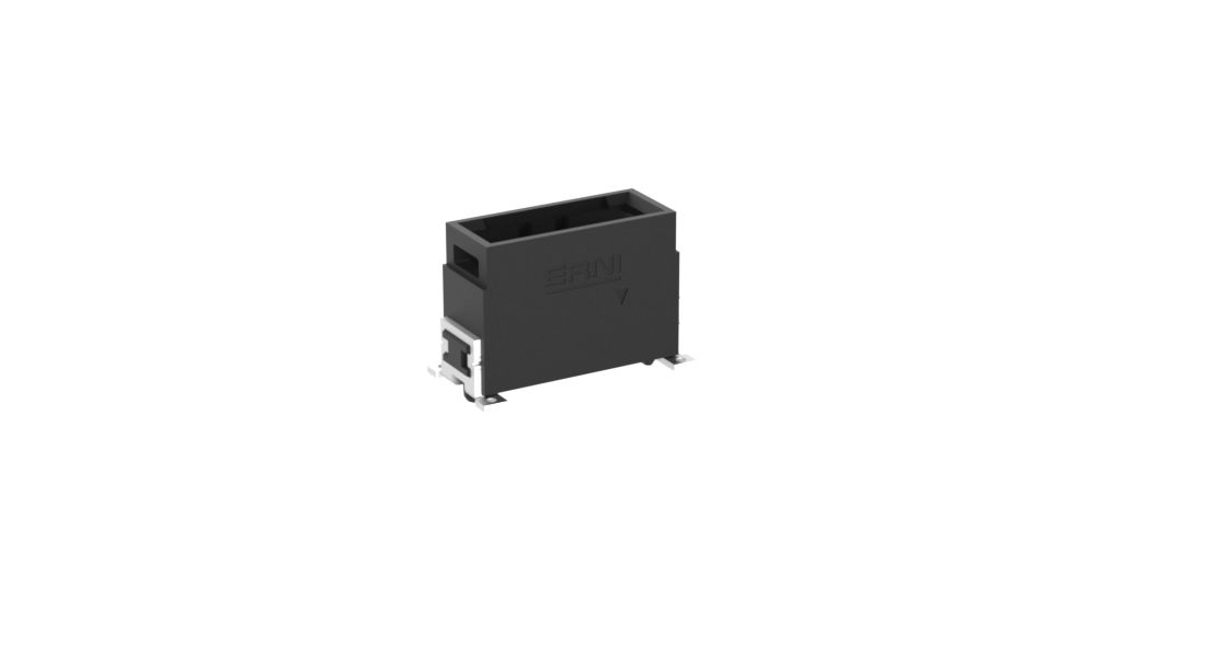 ERNI MaxiBridge Series Vertical Surface PCB Header, 3 Contact(s), 2.54 mm Pitch, 1 Row, Shrouded