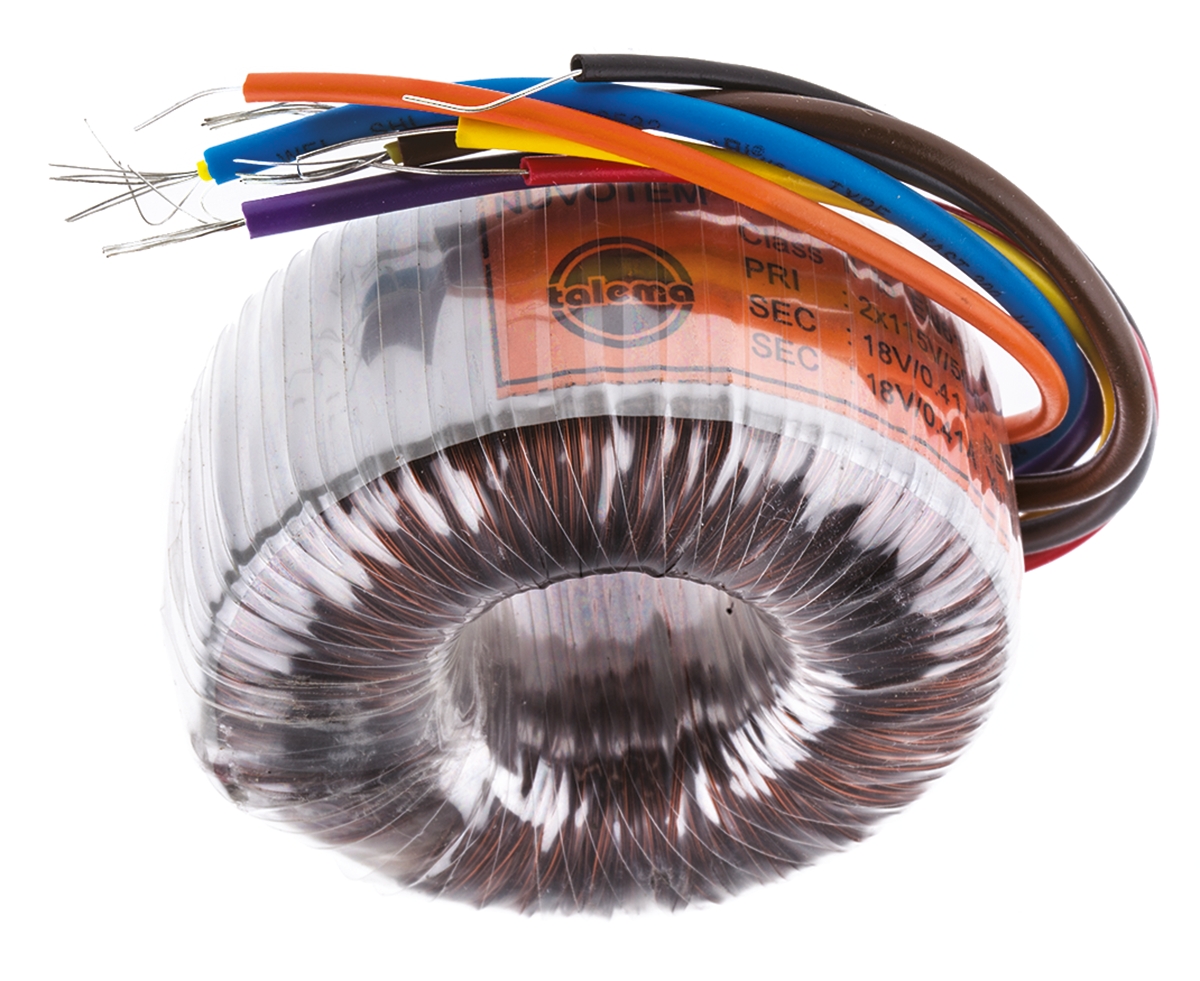 Nuvotem Talema 115 V ac, 230 V ac, 2 x 18V ac Toroidal Transformer, 15VA 2 Output