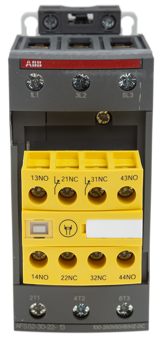 ABB Jokab AFS Contactor, 100/250 V ac/dc Coil, 3-Pole, 100 A, 30 kW 250 V, 3 NO, 600V