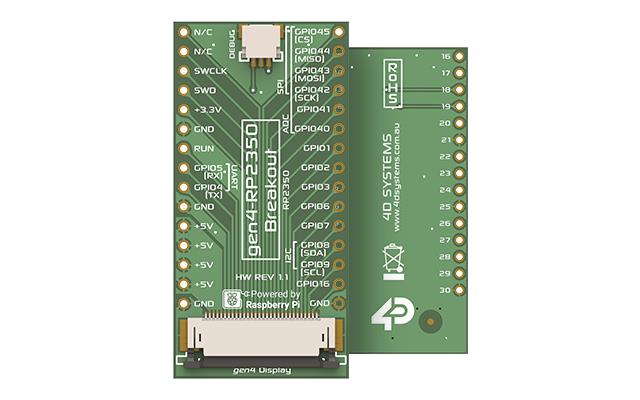 4D Systems gen4-RP2350-Breakout LCD Display Module