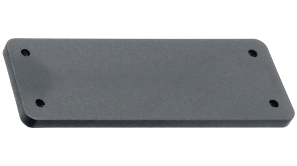 Icotek Black 1 Gang Blank Plate Plastic Faceplate