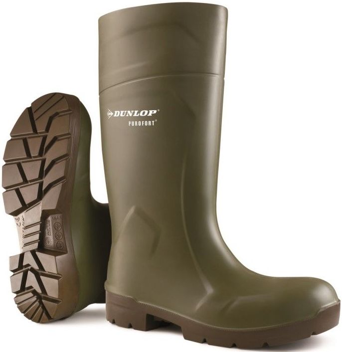 Dunlop Green Steel Toe Capped Unisex Safety Wellingtons, UK 4, EU 37
