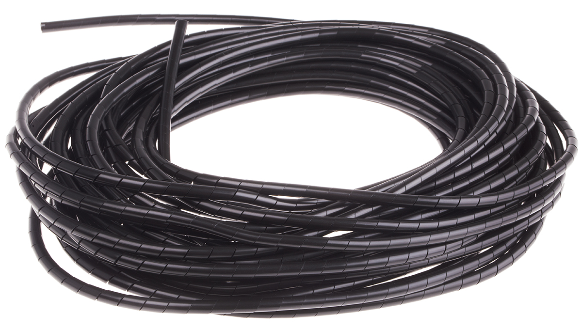 RS PRO Spiral Wrap, I.D 4mm, 15mm Polyethylene