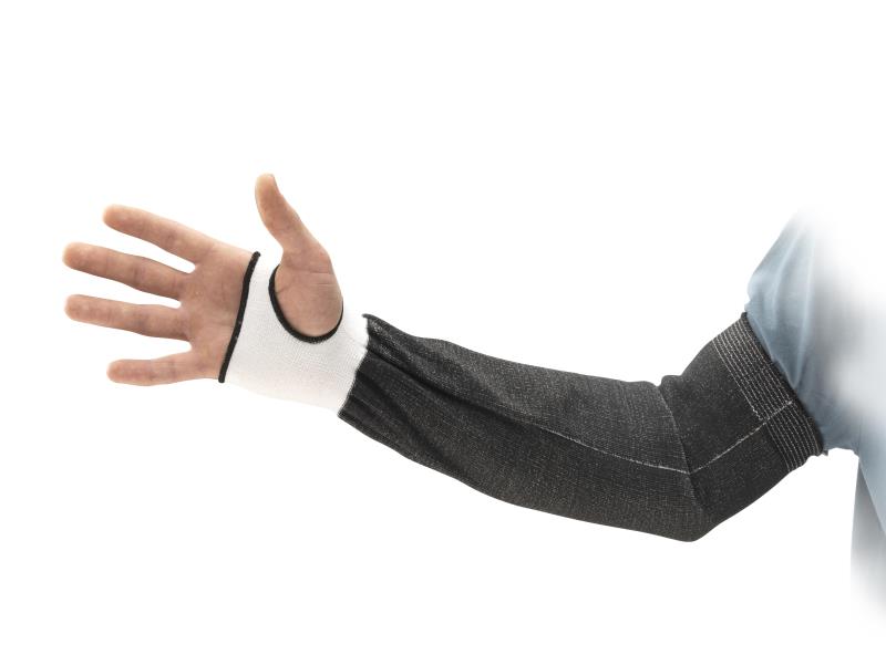 Ansell 11-251 Black, White Reusable HPPE Arm Protector for Automotive Industry, Machinery & Equipment Industry, Metal