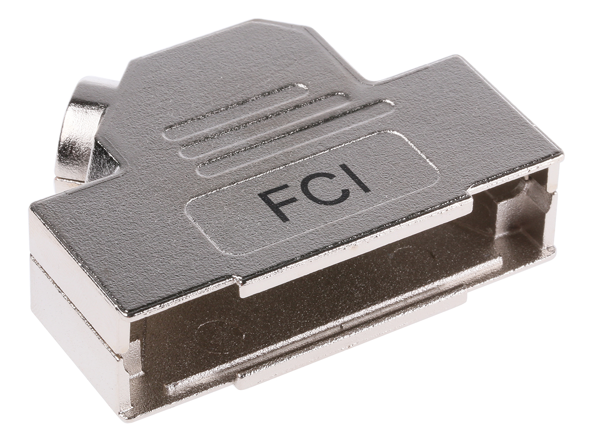 Amphenol Communications Solutions 8655MHR Series Die Cast Zinc Angled D Sub Backshell, 25 Way, Strain Relief