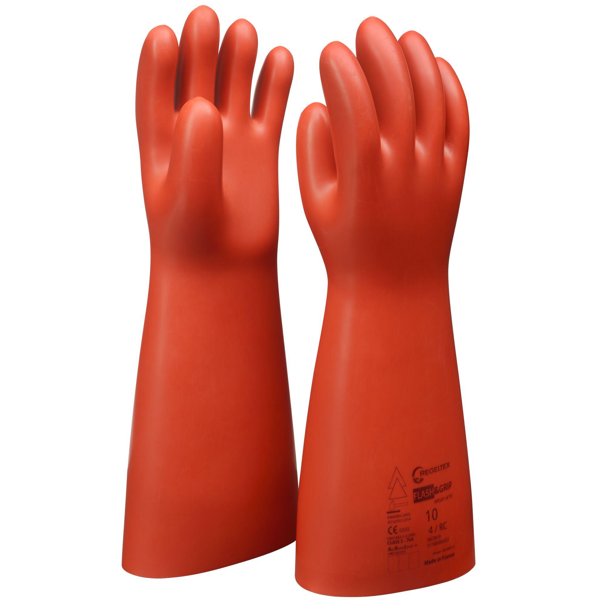 Facom Red Latex Glove, Size 10