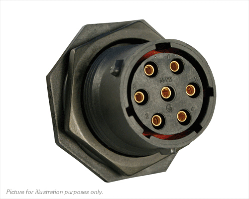 Souriau Sunbank by Eaton Circular Connector, 7 Contacts, Panel, Standard Connector, Plug, Female, IP68, IP69K, UTS