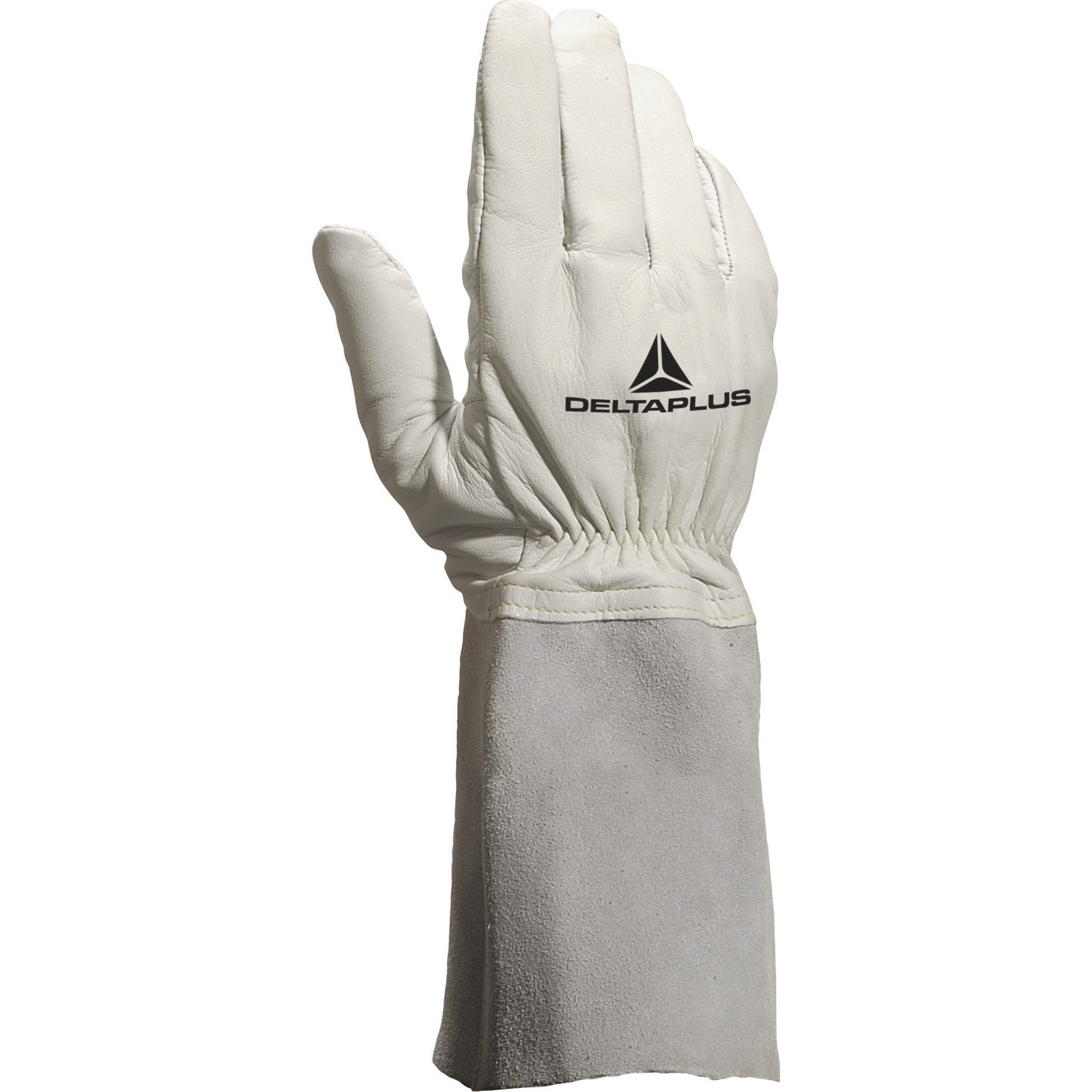 Delta Plus TIG15K Grey Leather Work Gloves, Size 8