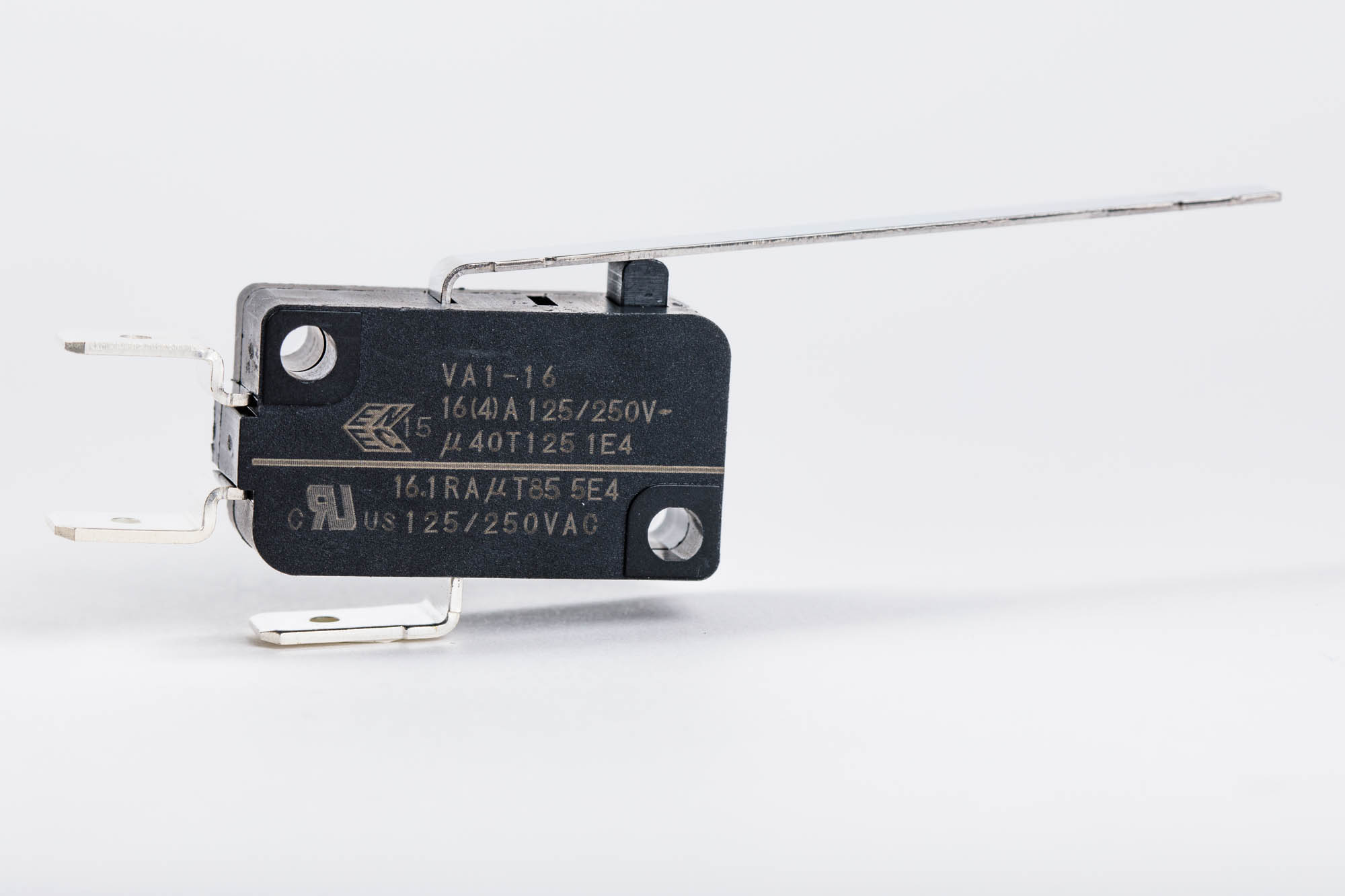 Zippy Lever Snap Action Micro Switch, Solder Terminal, 16.1A, SPDT