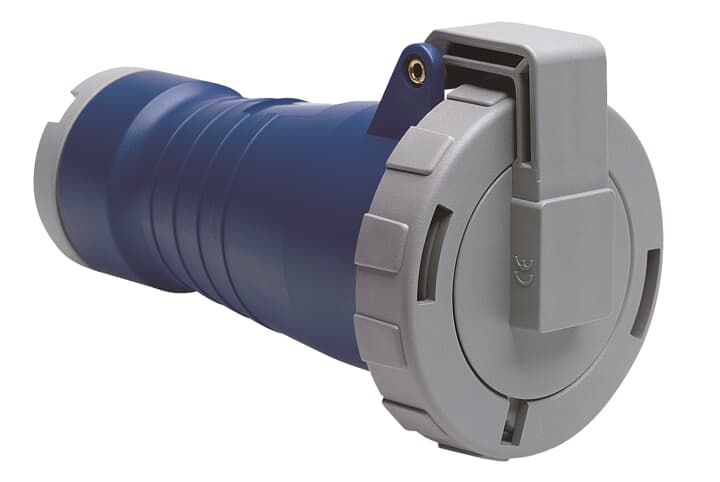 Amphenol Industrial, 2CMA1 IP67, IP69 Blue 2P+E Industrial Power Socket, Rated At 32A, 250 V