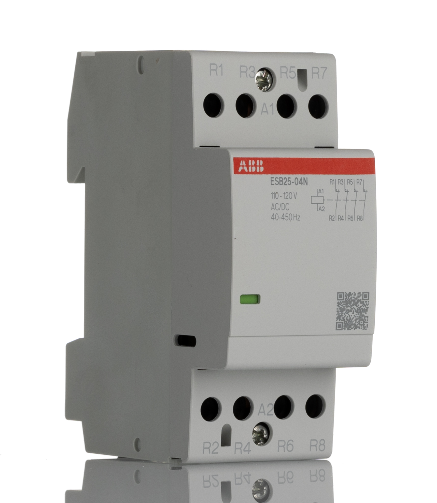 ABB ESB25 Contactor, 110/120 V Coil, 4-Pole, 25 A, 17.3 kW 120 V, 4 NC, 400V