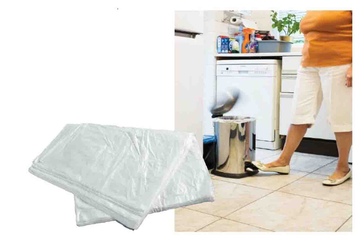 Cromwell Polythene White Polythene Bin Bag, 30L Capacity, 1000 per Package